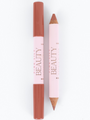 Pink Lily Beauty Double Bloom Dual Lipstick and Lip Liner - Peachy Please