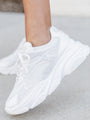 Nina White Jeweled Chunky Sneaker FINAL SALE