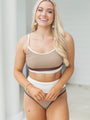 Do Not Disturb Neutral Color Block Bikini Top