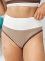 Do Not Disturb Neutral Color Block Bikini Bottoms