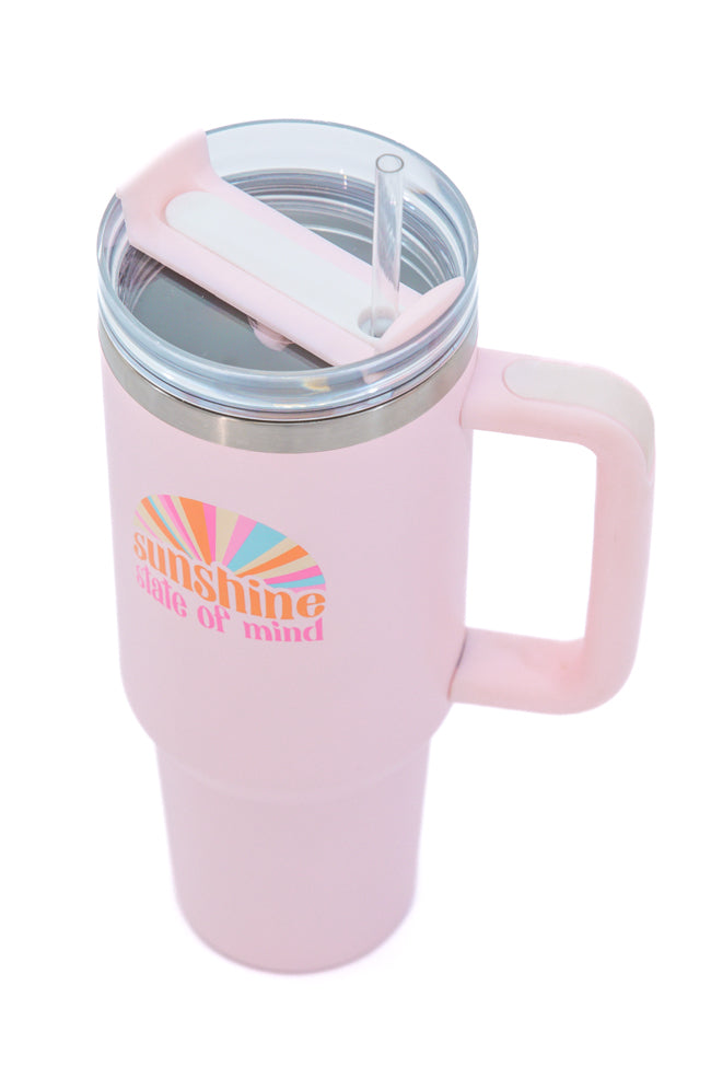 Sippin' Pretty Sunshine State Of Mind 40 oz Drink Tumbler With Lid And Straw