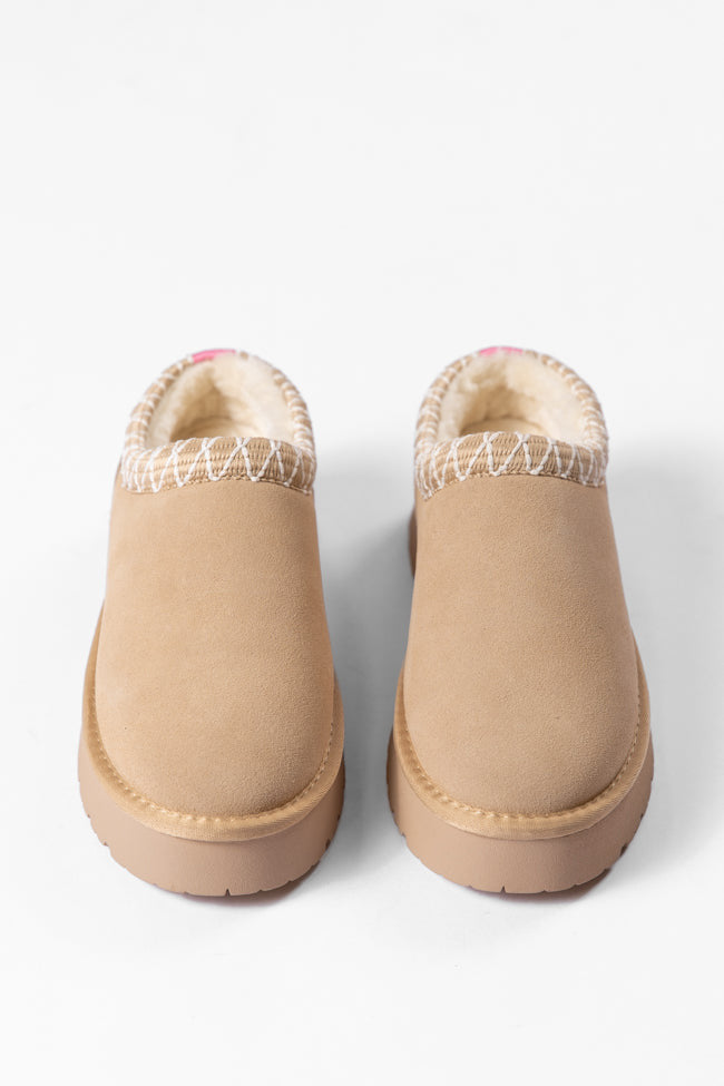 Sydney Light Beige Platform Slipper SALE