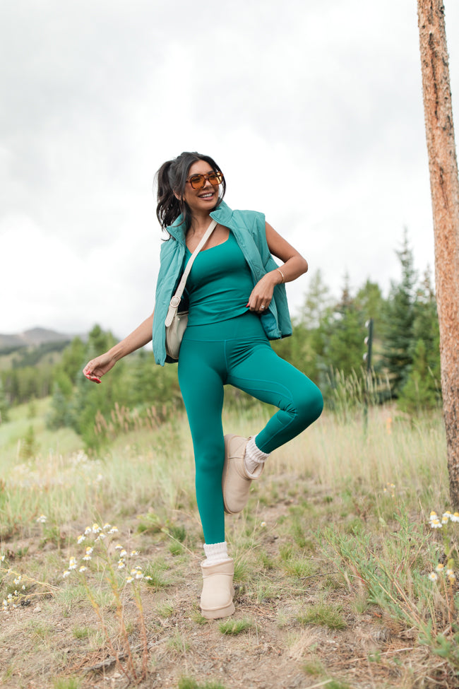 Raise The Standard Teal Active Leggings SALE