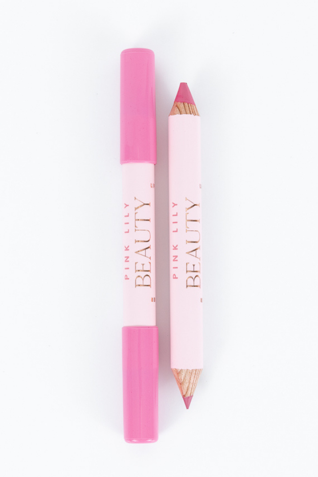 Pink Lily Beauty Double Bloom Dual Lipstick and Lip Liner - Candy Rose