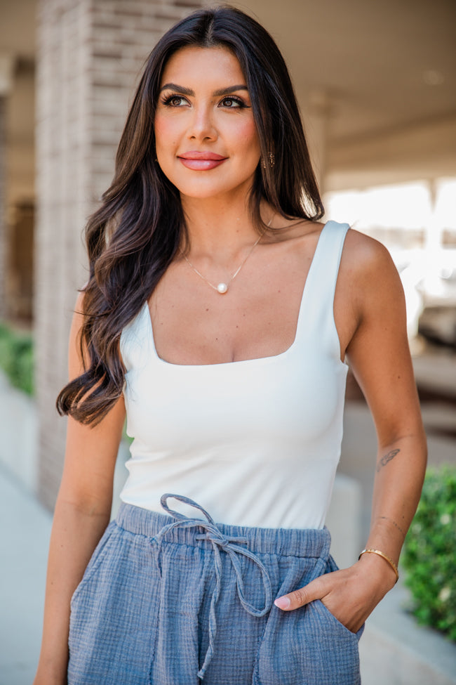 Sweetest Soul Ivory Square Neck Bodysuit