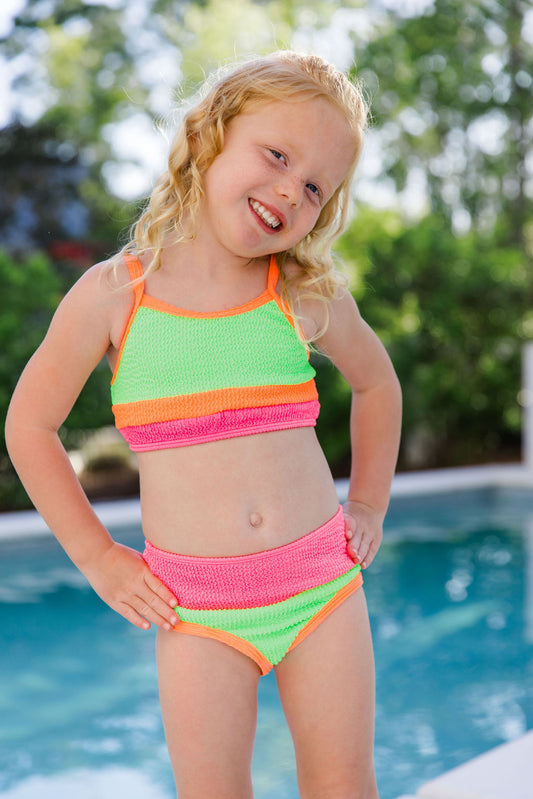 Kid's Do Not Disturb Neon Bikini Bottoms Tori X Pink Lily