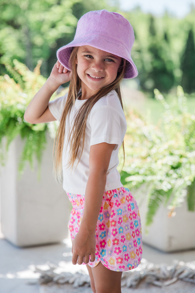 Kid's Purple Terry Bucket Hat