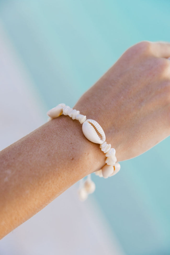 Adjustable Shell Bracelet Tori X Pink Lily