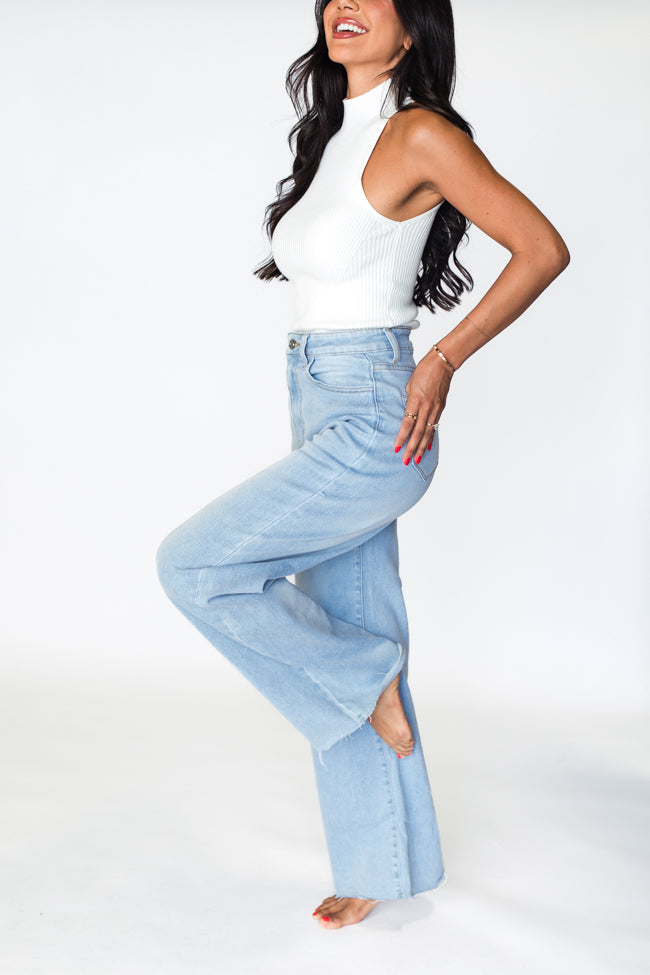 Kelsea Light Wash Wide Leg Jeans