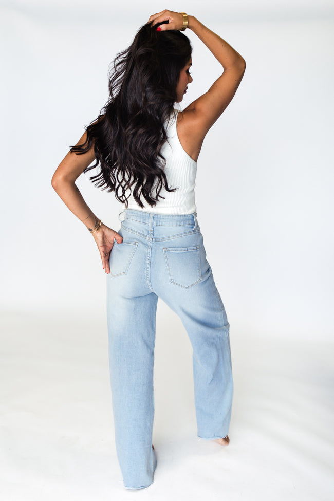 Kelsea Light Wash Wide Leg Jeans