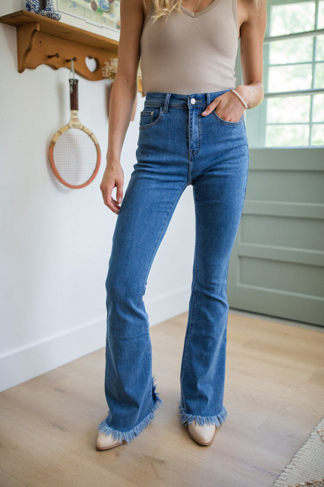 Maren Medium Wash Stretchy Flare Jeans