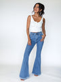 Maren Medium Wash Stretchy Flare Jeans