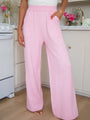 Let's Debrief Pink Wide Leg Sweater Pants SALE