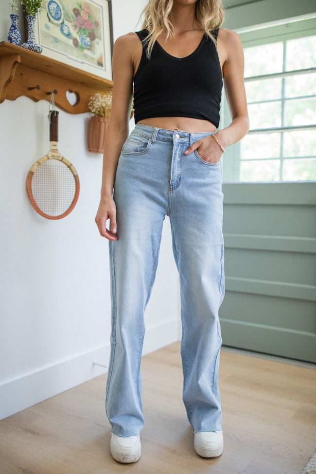 Kelsea Light Wash Wide Leg Jeans