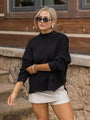 A Great Escape Black Oversized Sweater