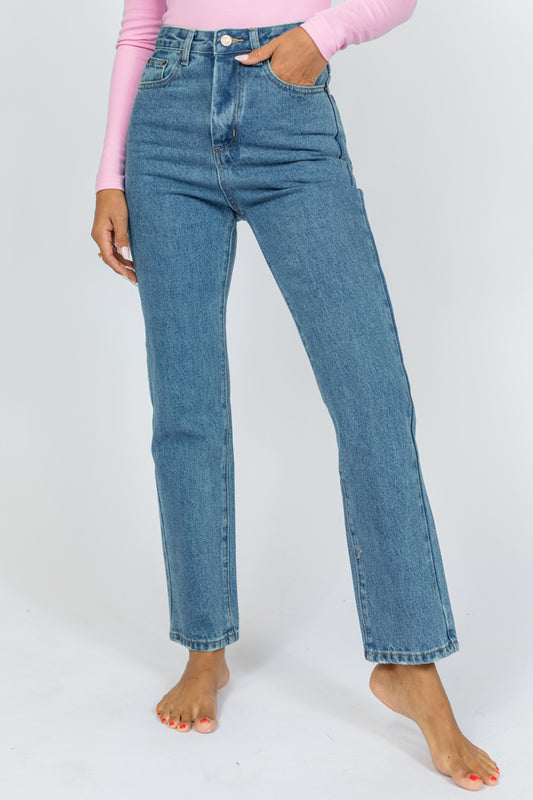 Megan Medium Wash Straight Leg Tall Mom Jeans FINAL SALE