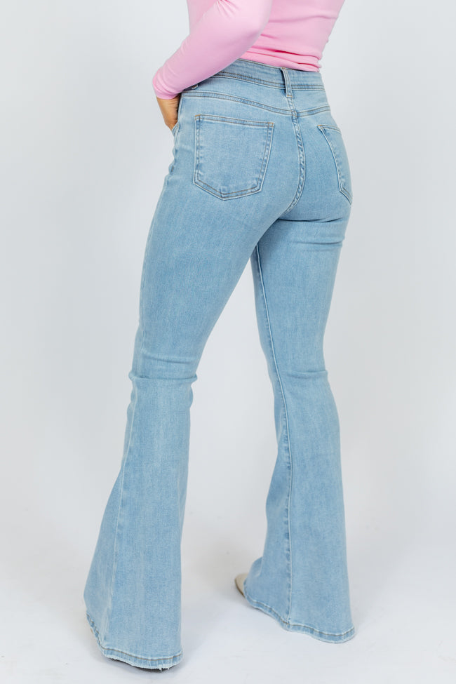 Maren Light Wash Stretchy Flare Jeans FINAL SALE