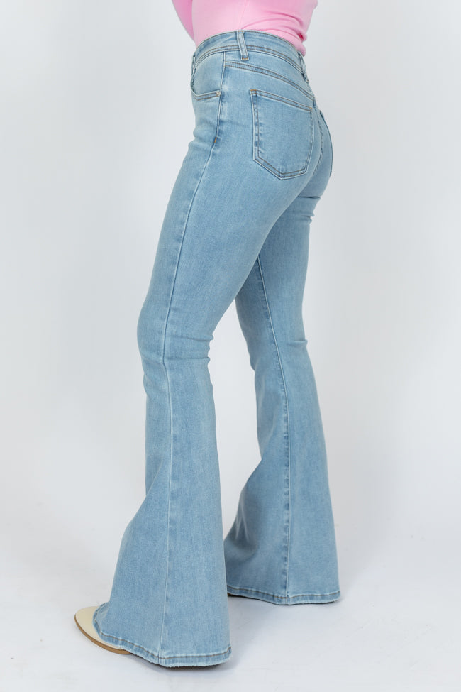 Maren Light Wash Stretchy Flare Jeans FINAL SALE