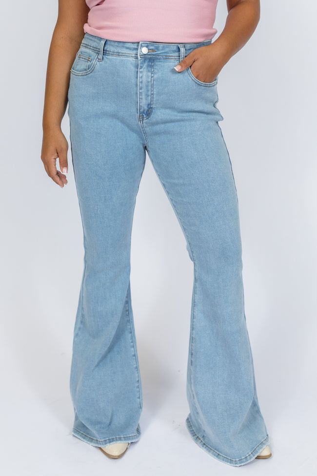 Maren Light Wash Stretchy Flare Jeans FINAL SALE