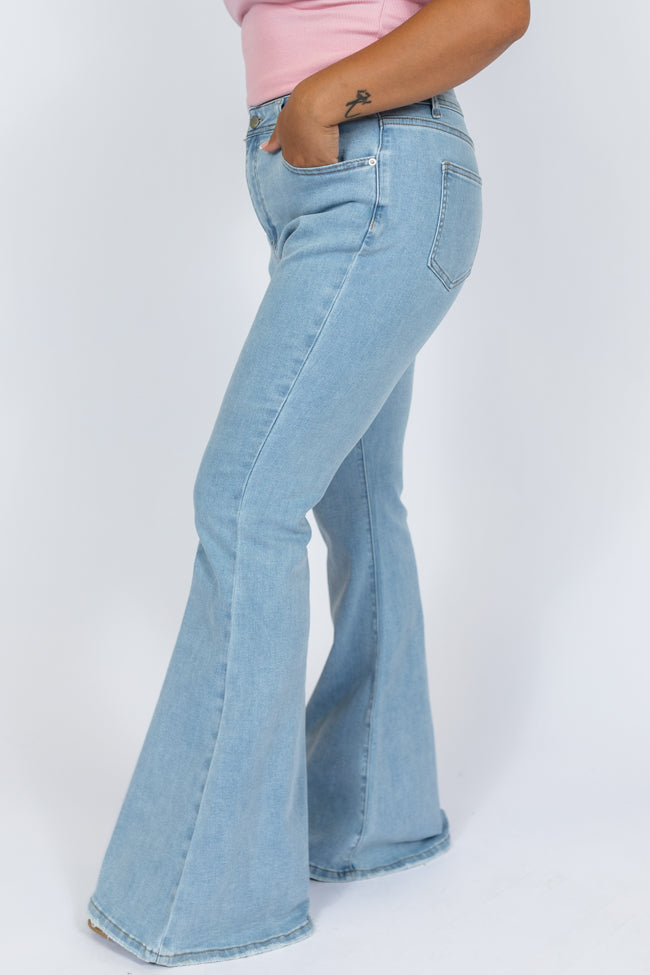 Maren Light Wash Stretchy Flare Jeans FINAL SALE