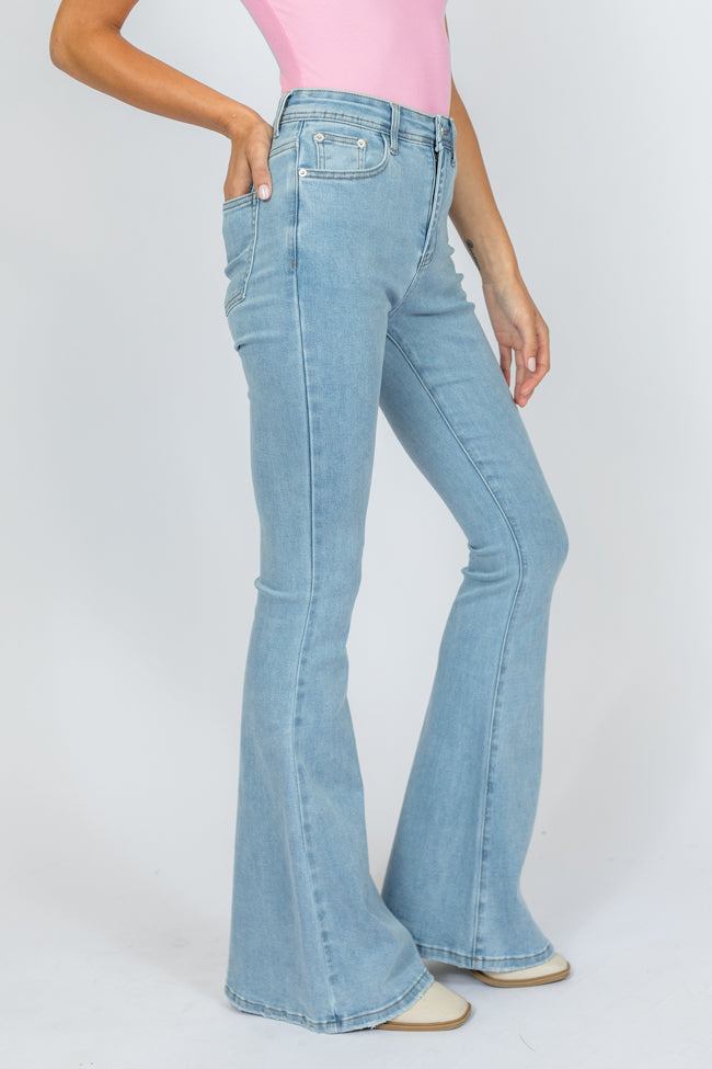 Maren Light Wash Stretchy Flare Jeans FINAL SALE