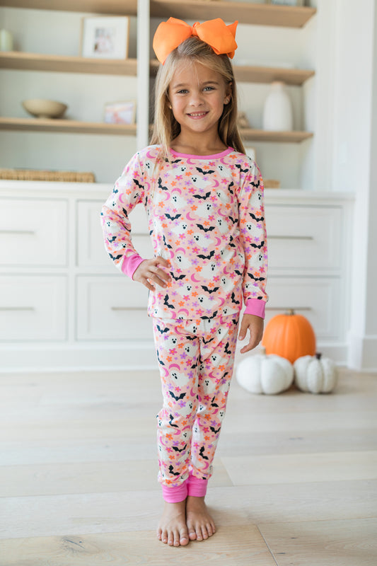 Kid's Under The Stars In Haunted Honey Girly Bamboo Pajama Set FINAL SALE