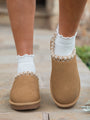 Sydney Chestnut Short Slip-On Bootie