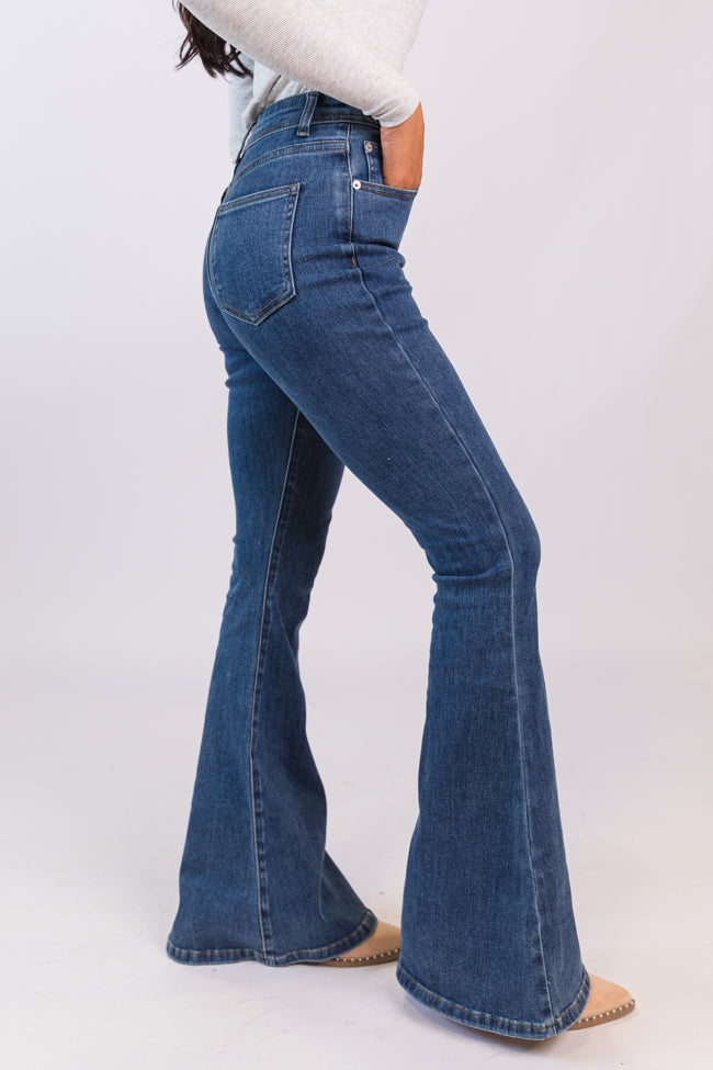 Maren Dark Wash Stretchy Flare Jeans