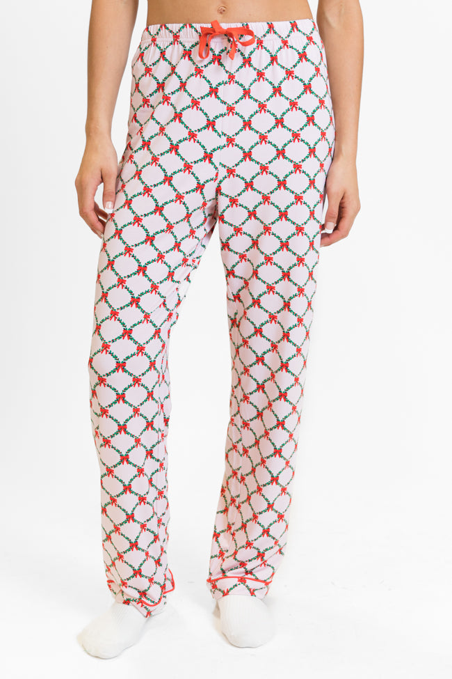 Under The Stars in Ribbons and Garland Bamboo Pajama Pants FINAL SALE