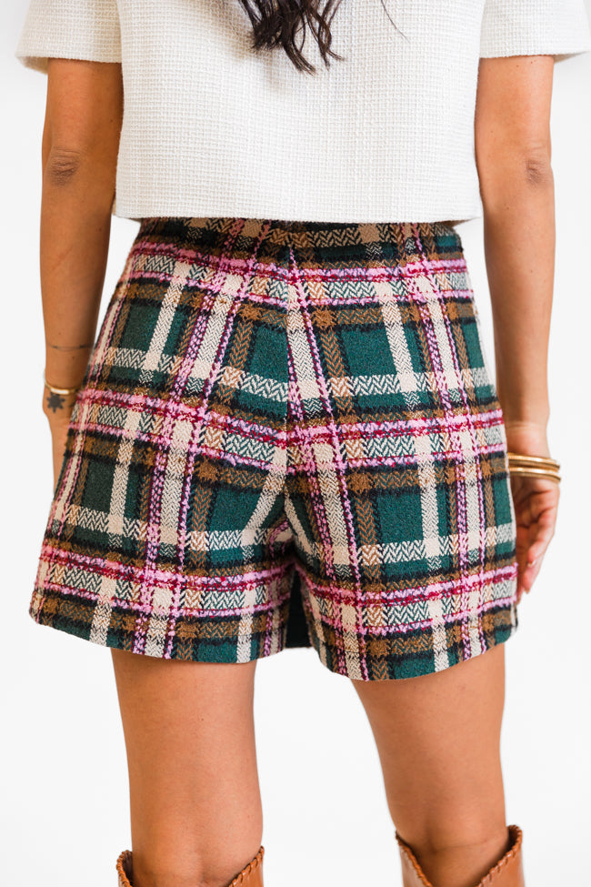 Sweet Escapes Green Plaid Skort FINAL SALE