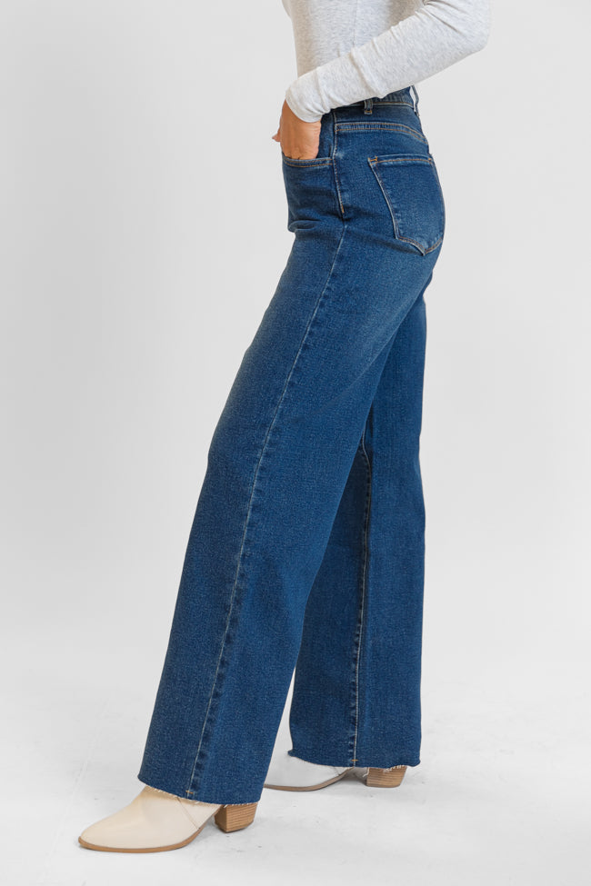 Kelsea Dark Wash Wide Leg Jeans