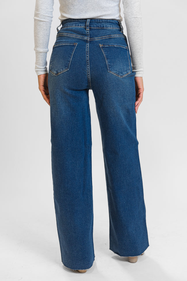 Kelsea Dark Wash Wide Leg Jeans