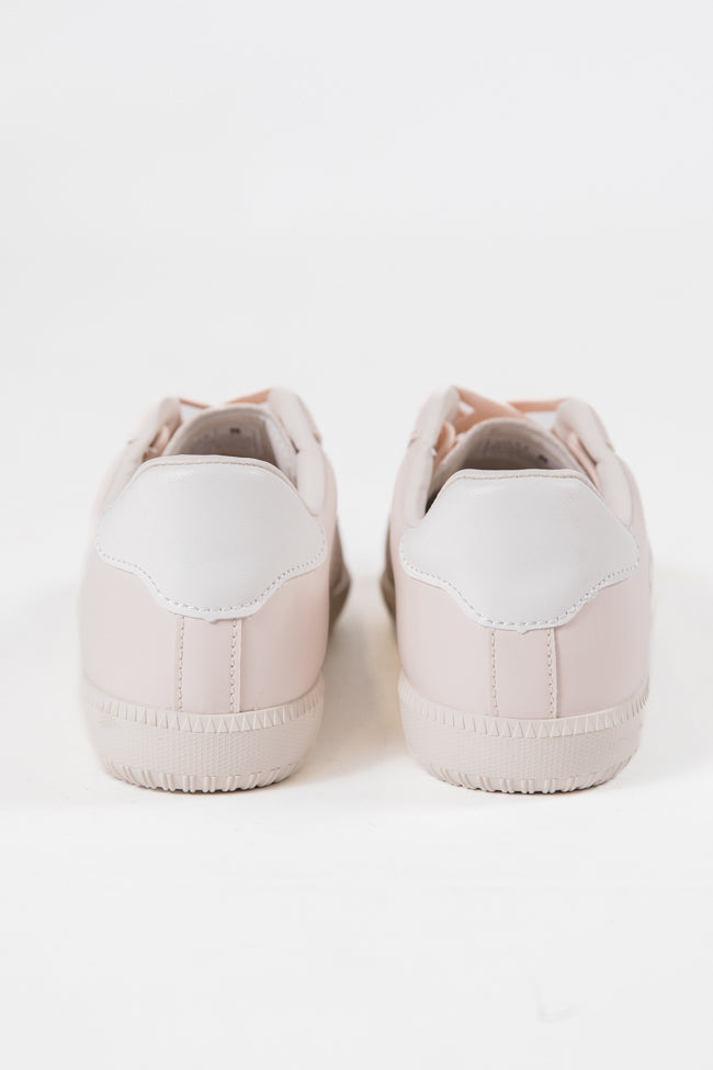 Presley Double Stripe Beige Leather Sneaker