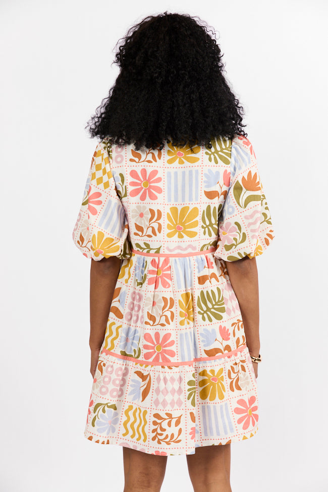 Iconic Summer Multi Print Mini Dress