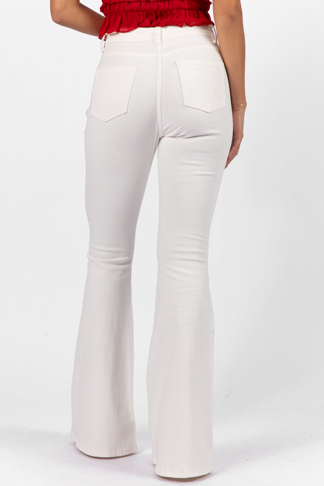 Maren White Stretchy Flare Jeans FINAL SALE