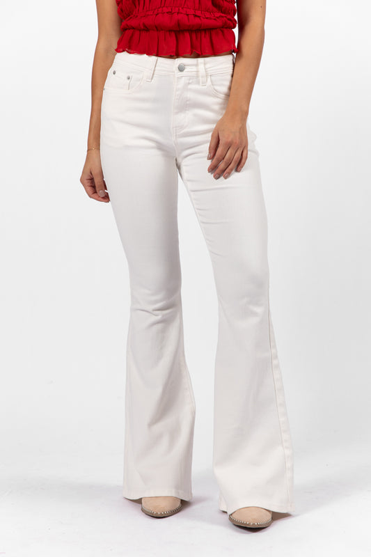 Maren White Stretchy Flare Jeans FINAL SALE