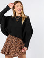 Just Looking Black Oversized Dolman Sleeve Sweater