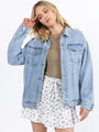 Let's Try It Light Wash Boyfriend Denim Jacket