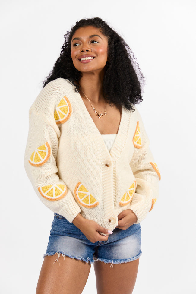 When Life Gives You An Ivory Lemon Slice Cardigan