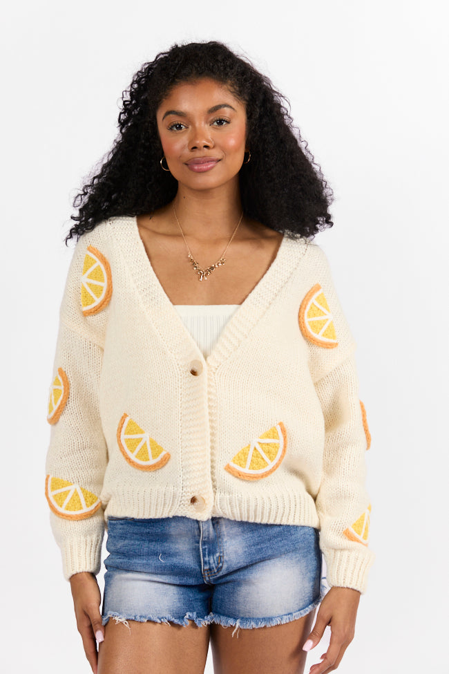 When Life Gives You An Ivory Lemon Slice Cardigan