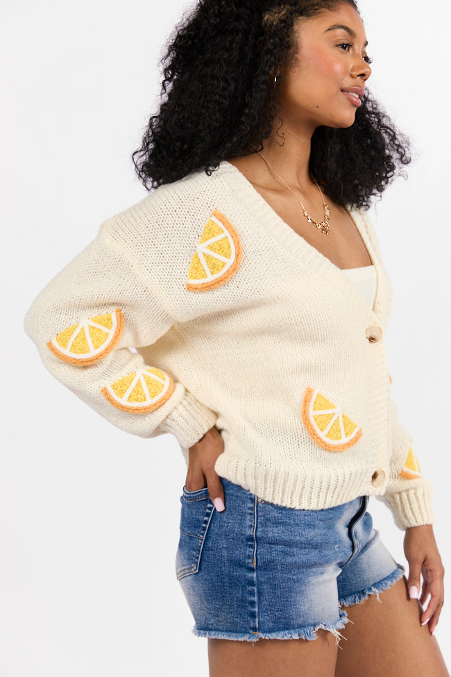 When Life Gives You An Ivory Lemon Slice Cardigan