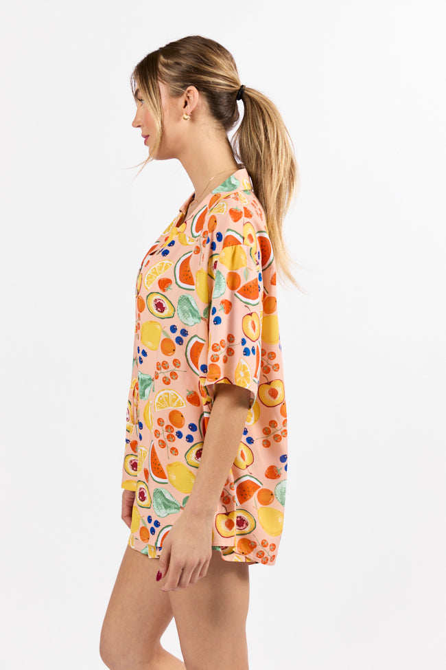 Home Grown Fruit Icon Print Two Piece Set