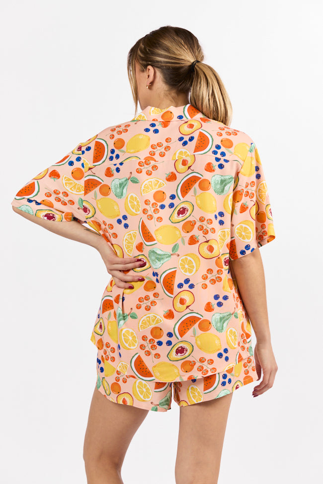 Home Grown Fruit Icon Print Two Piece Set