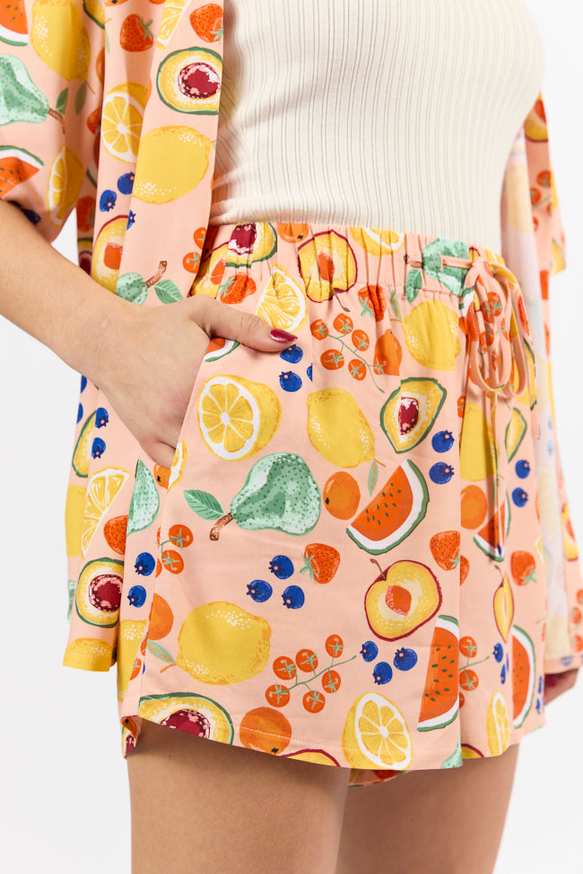 Home Grown Fruit Icon Print Two Piece Set