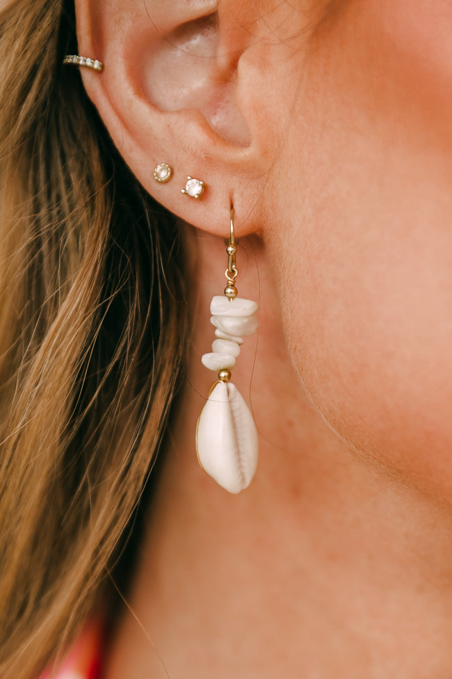 Dangle Shell Earrings Tori X Pink Lily