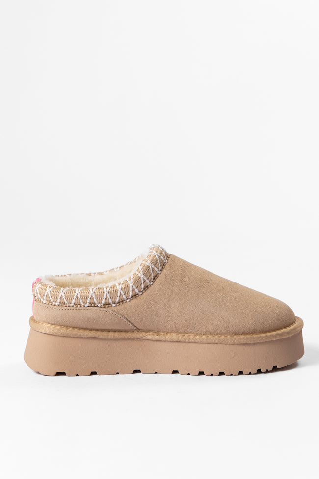 Sydney Light Beige Platform Slipper SALE