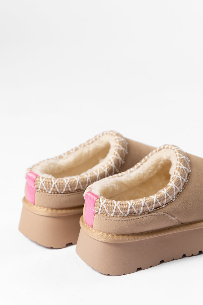 Sydney Light Beige Platform Slipper SALE