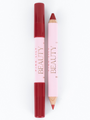 Pink Lily Beauty Double Bloom Dual Lipstick and Lip Liner - Drop Red Gorgeous