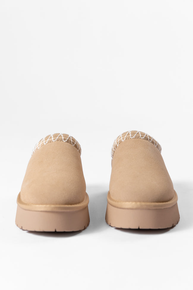 Sydney Light Beige Platform Slipper SALE