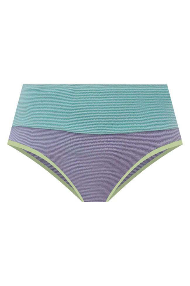 Do Not Disturb Lilac Color Block Bikini Bottoms